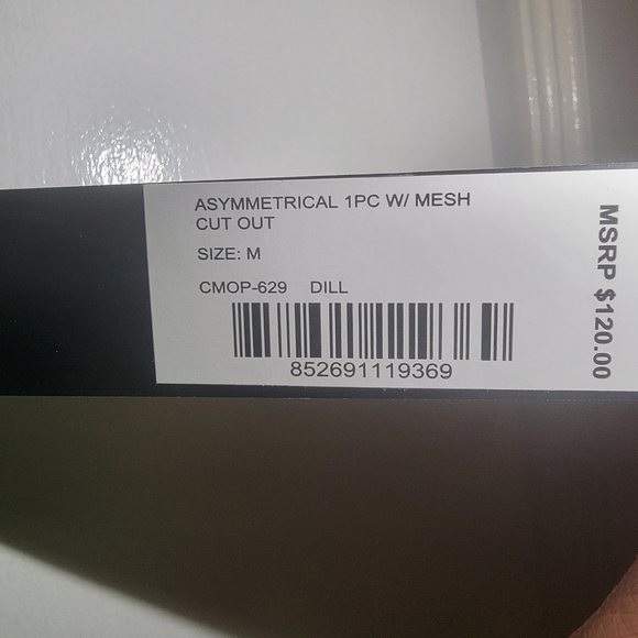 Catherine Malandrino Asymmetrical Mesh One Piece Swimsuit - Picture 3 of 4